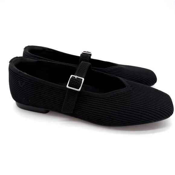 Vivaia Margot Mary Jane Comfort Old Money Washable Black Arch Support Flats 8.5W - Picture 1 of 6
